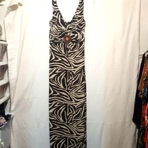 Maxi Zebra Print Dress